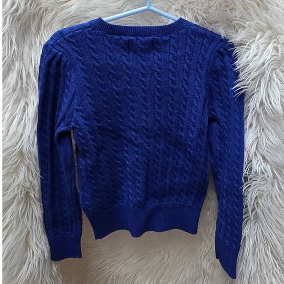 Polo Ralph Lauren Big Girls Mini Cable Cardigan Size 5 - Picture 3 of 6
